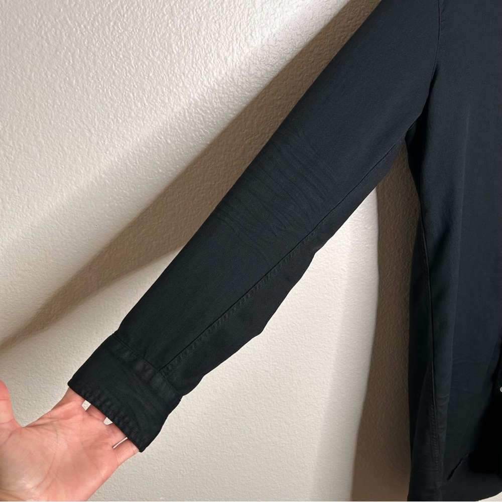 Frank & Eileen Black Button-Front Mini Shirt Dress - image 3